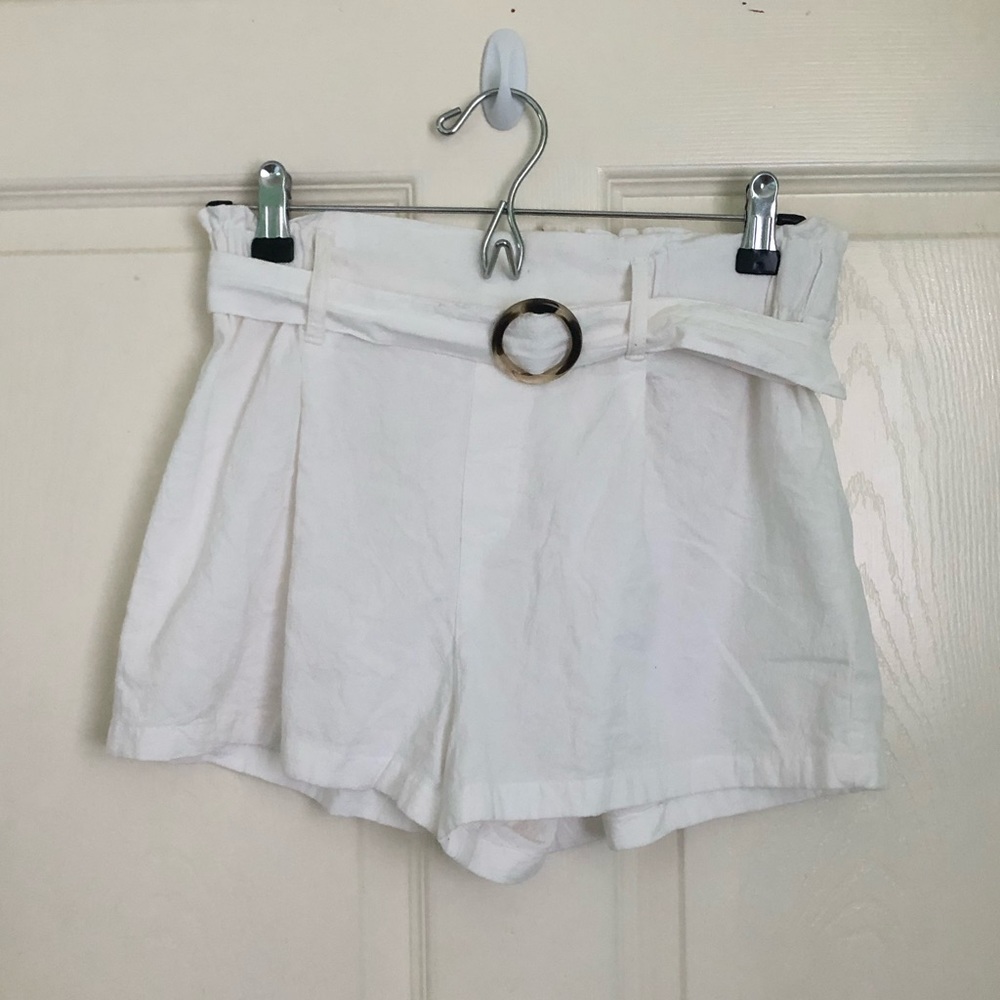 L.A. Hearts White Buckle Shorts